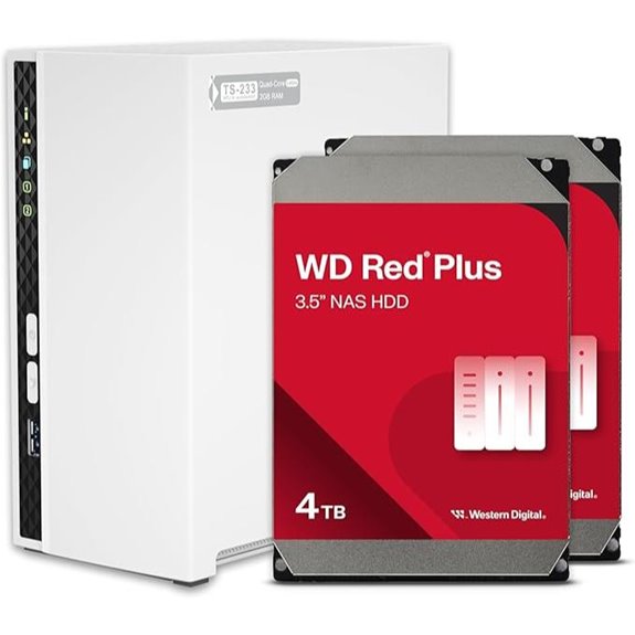 QNAP TS-233 2-Bay NAS with 4TB WD Red Plus