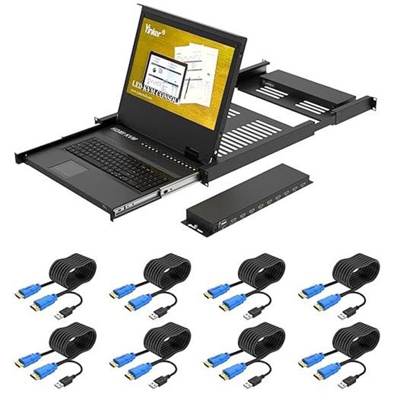 Rack Mount KVM with 17.3 LCD and Accessories