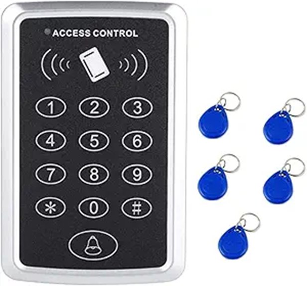 Door Access Control Keypad with RFID & Keyfobs