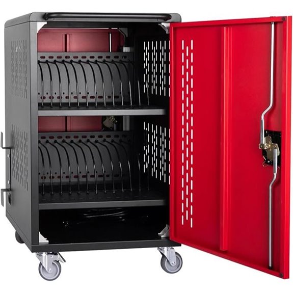 32-Bay Lockable Charging Cabinet for Laptops and Tablets