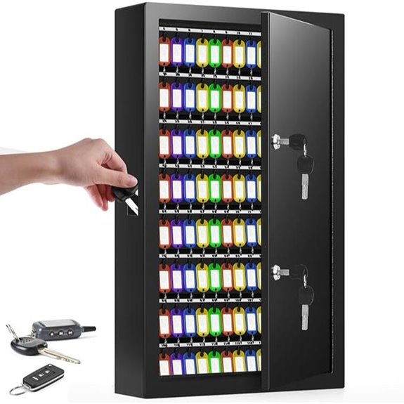 Dual Lock Key Cabinet with Adjustable Organizer