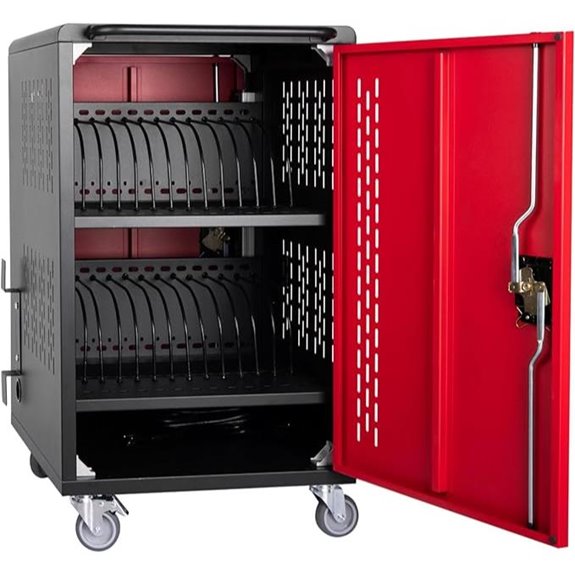 32-Device Lockable Charging Station with Power Strip