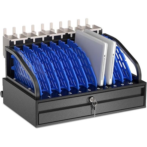 Multi-Device Charging Station with Lockable Storage