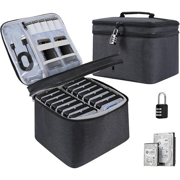 External Hard Drive Case with Lock and Shockproof