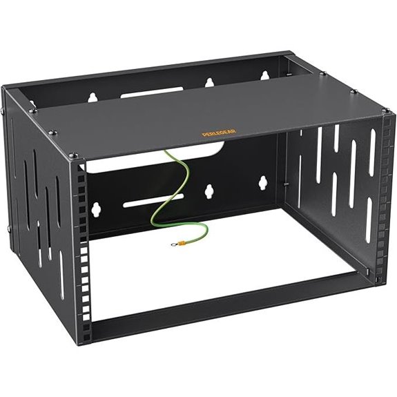 Perlegear 6U Open Frame Network Rack for IT Equipment
