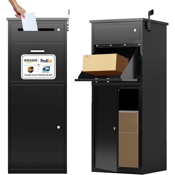 KAER Outdoor Steel Package Drop Box with Lock