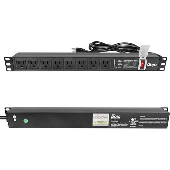 Tecmojo 1U Power Strip with Surge Protection