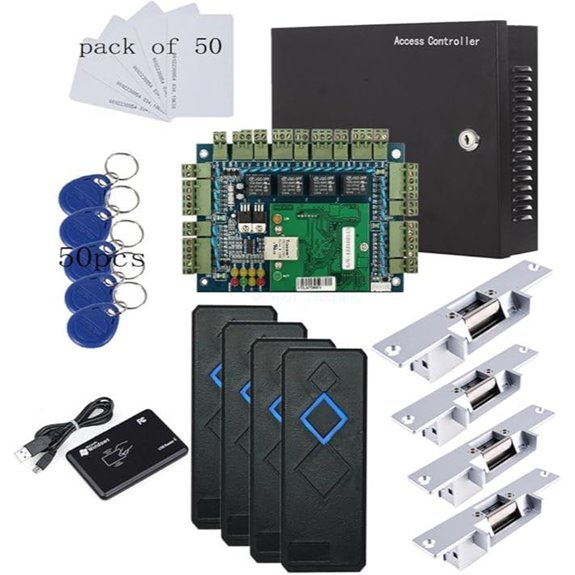 MENGQI TCP/IP 4-Door Access Control System Kit