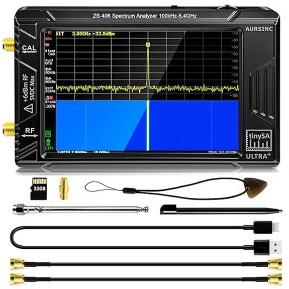 AURSINC TinySA Ultra+ Spectrum Analyzer with Signal Generator