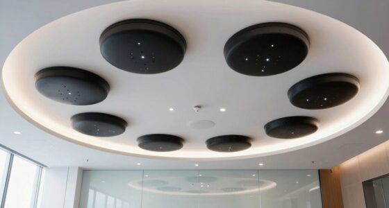 top ceiling microphone arrays