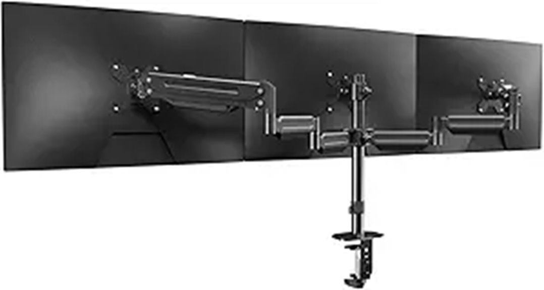 Suptek Triple Monitor Mount with Gas Springs