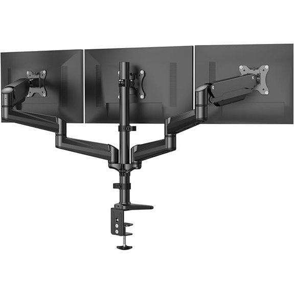 HUANUO Triple Monitor Mount for 17-32 Inch Screens