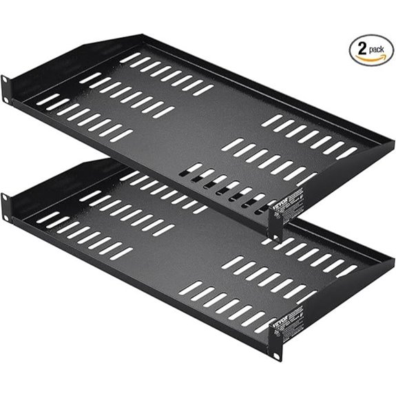 Vevor 2-Pack 1U Vented Server Rack Shelves