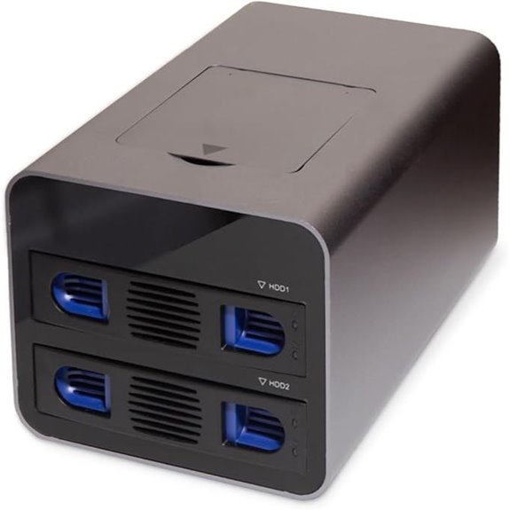 USB 3.2 2-Bay External Hard Drive Enclosure
