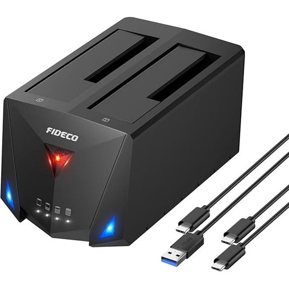 FIDECO USB 3.2 Hard Drive Dock with Clone Function