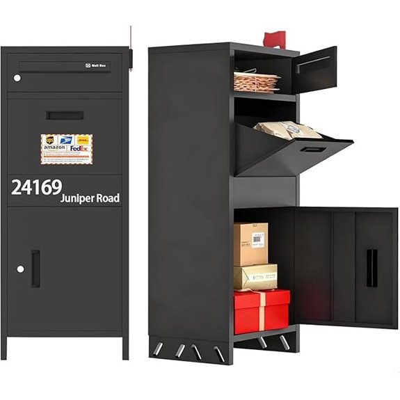 Outdoor Waterproof Package Drop Box with Custom Address