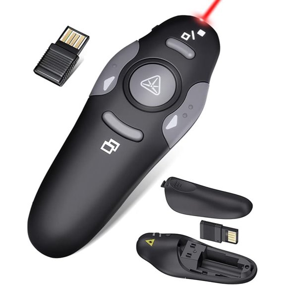Wireless Presentation Remote with Laser Pointer