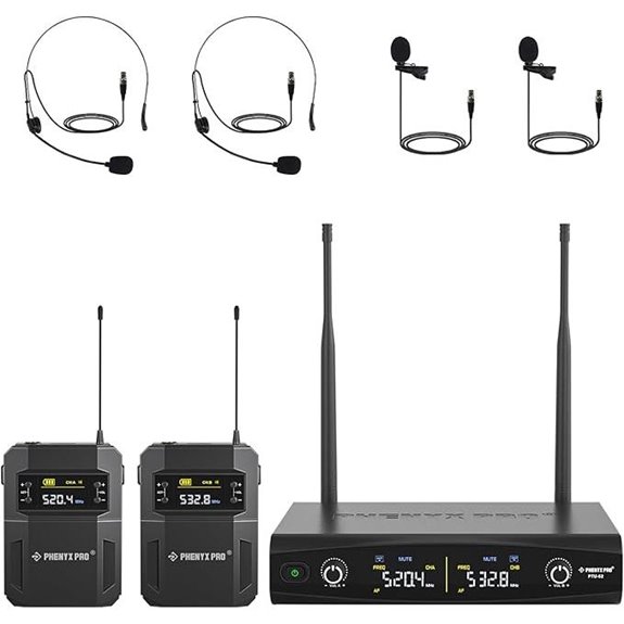 Phenyx Pro UHF Wireless Microphone System (PTU-52-2B)