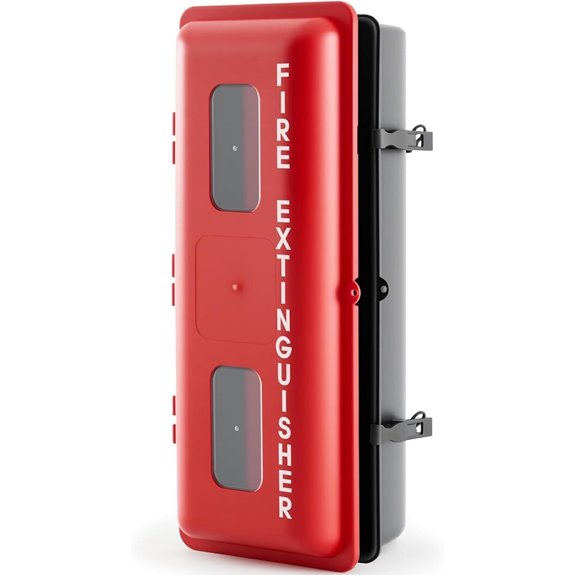 10 lb Fire Extinguisher Cabinet with Latch and Rope