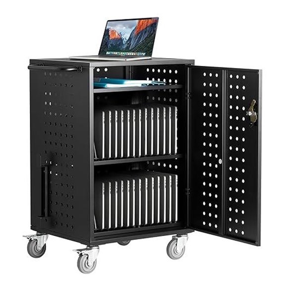 VEVOR 32-Device Mobile Charging Cart for Chromebooks