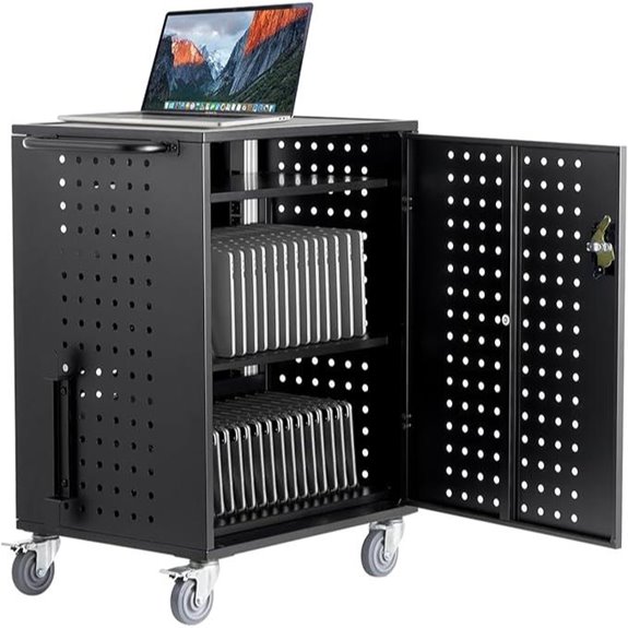 VEVOR 36-Device Mobile Charging Cart for Chromebooks