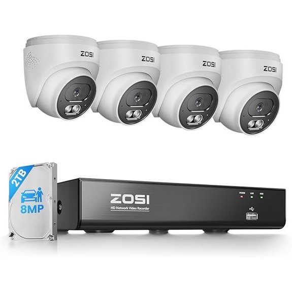ZOSI 4K 8MP 8CH PoE NVR Security Camera System
