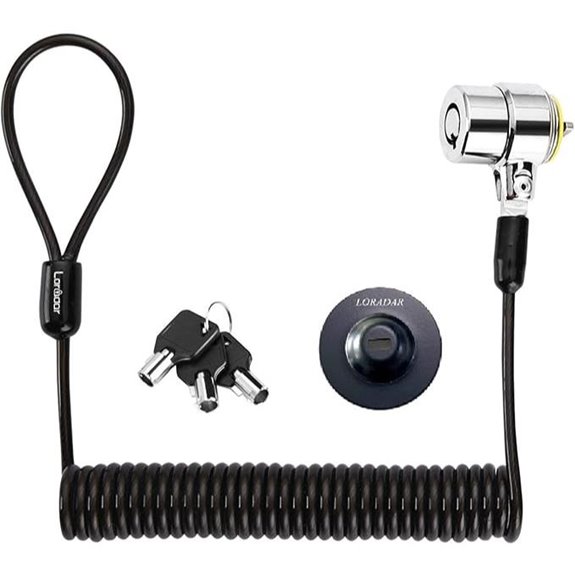 8ft Security Retractable Cable Lock for Laptops and Monitors