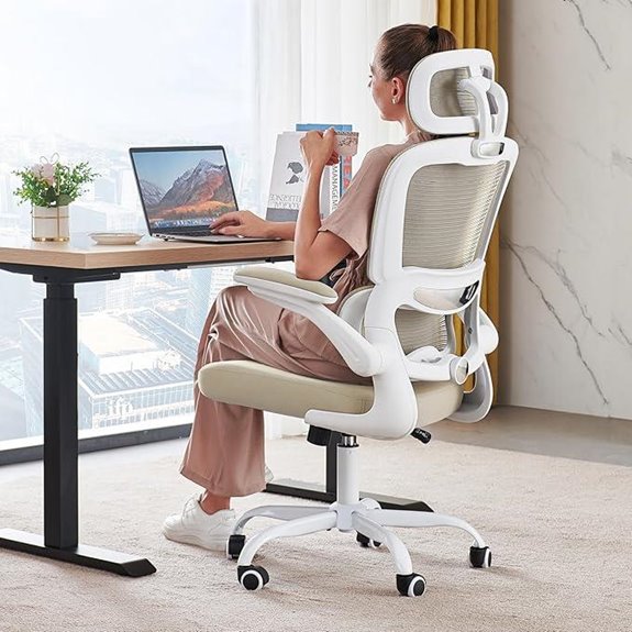 Ergonomic Office Chair with Wheels and High Back