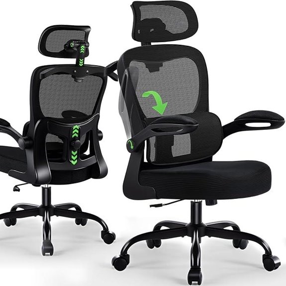 Ergonomic Office Chair with Lumbar Headrest Wheels