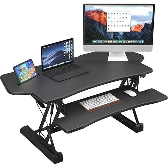 Mount-It! Adjustable Standing Desk Converter with Dual Gas Springs