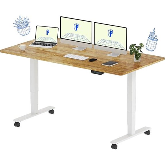 FLEXISPOT E6 MAX Adjustable Standing Desk with Wheels