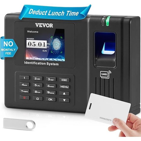 VEVOR Biometric Time Clock with RFID & PIN