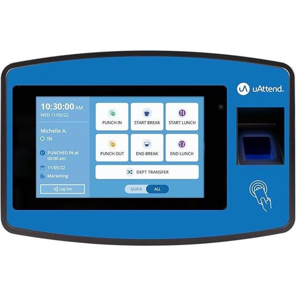 uAttend NX2500 Biometric Time Clock System