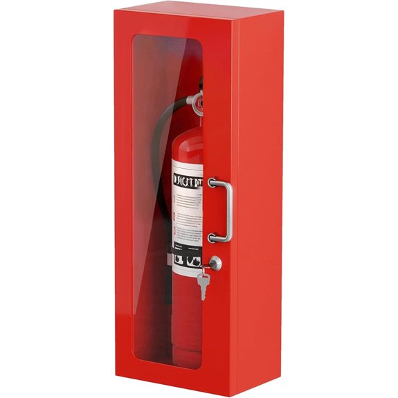 Fire Extinguisher Cabinet with Handle and Lock