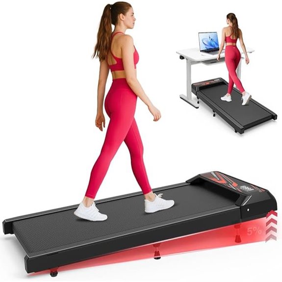 2.5HP Under Desk Treadmill with Remote and LED Screen