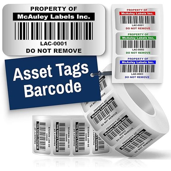 McAuley Custom Metal Asset Barcode Labels