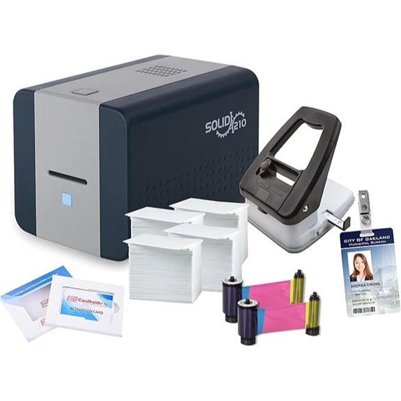Easy Badges Solid 210 ID Badge Printer with Software