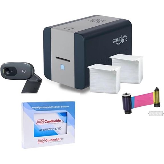 Easy Badges Solid 210 ID Badge Printer Kit