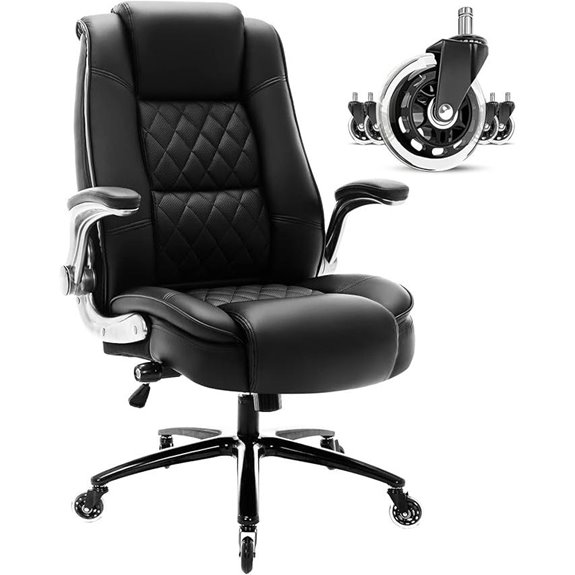 Ergonomic Office Chair with Lumbar Support and Flip Arms