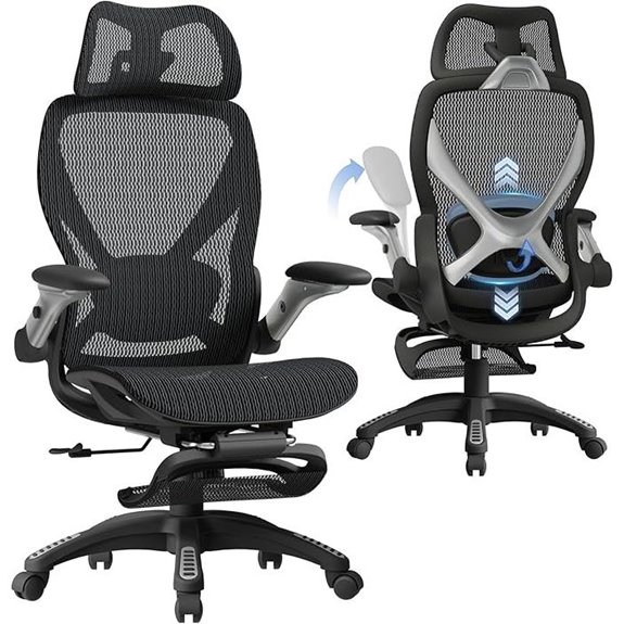 ELABEST X100 Ergonomic Mesh Office Chair with Footrest