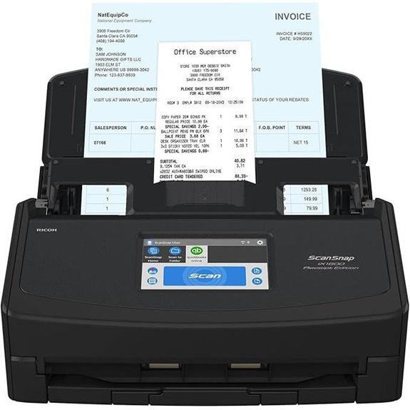 ScanSnap iX1600 Receipt & Document Scanner for Mac/PC
