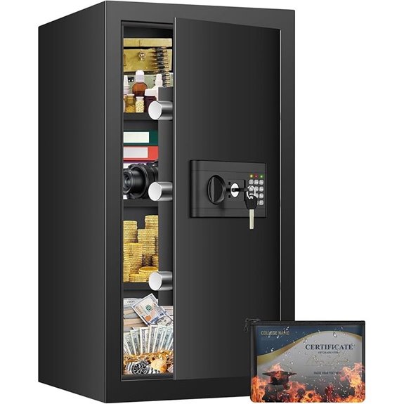 Large 7 Cu Ft Fireproof Waterproof Safe with Alarm