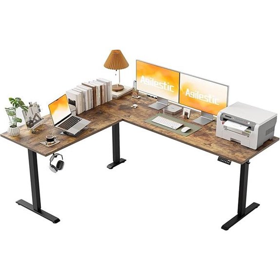 Agilestic L-Shaped Electric Standing Desk 75x61 inches