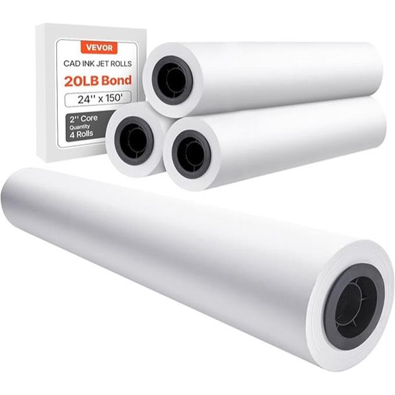 VEVOR 24 x 150 ft Plotter Paper (4 Rolls)