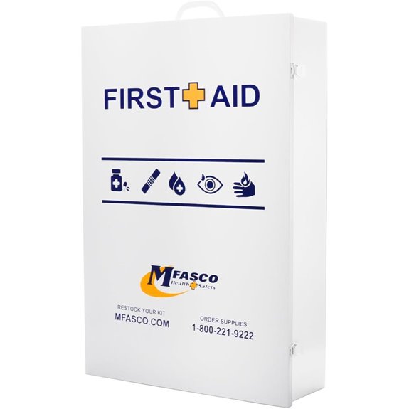 MFASCO Metal First Aid Cabinet with Door Pouch