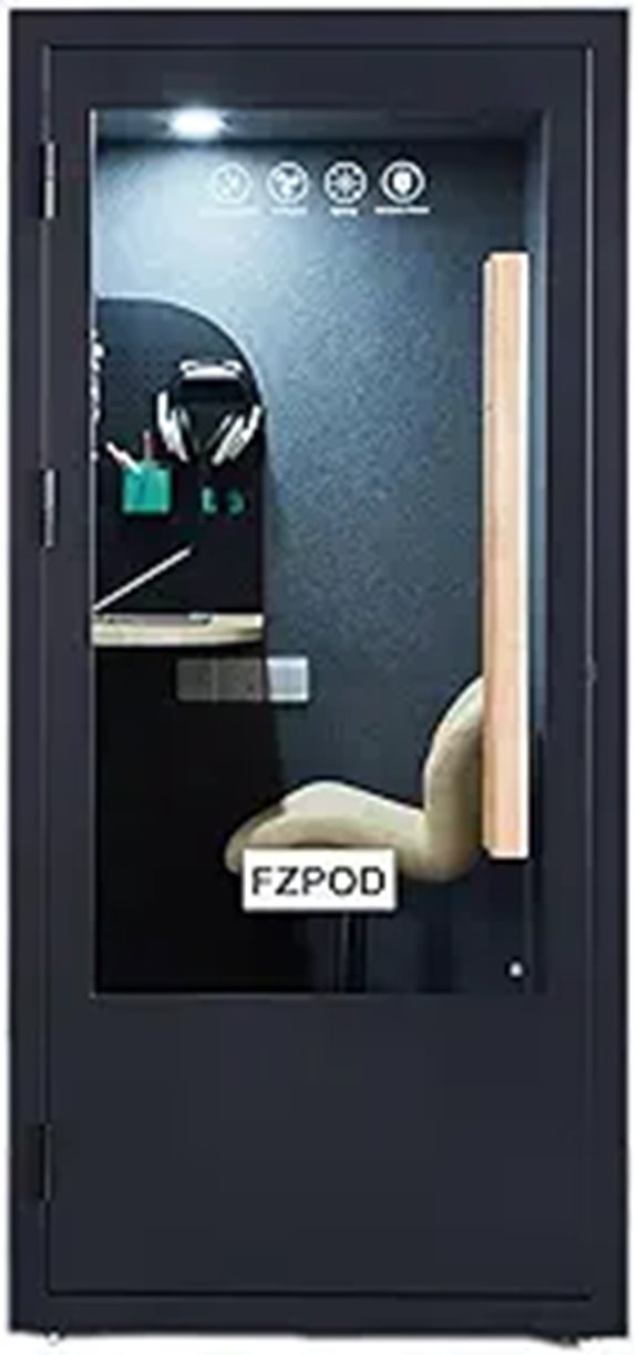 Mobile Office Pod with Acoustic Panels and LED Lighting