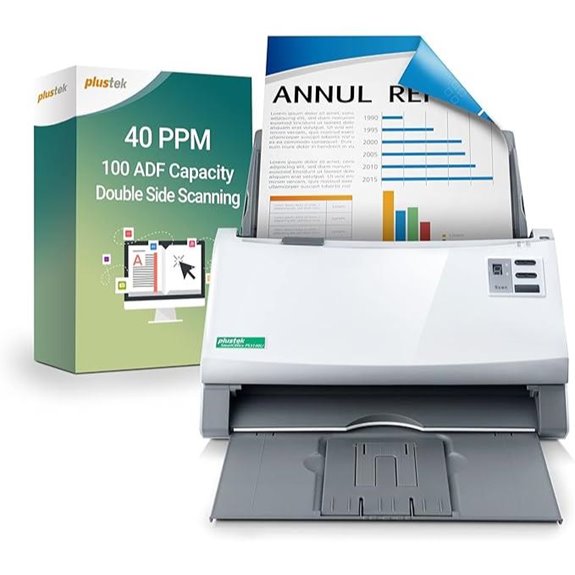 Plustek PS3140U Duplex Document Scanner for PC and Mac