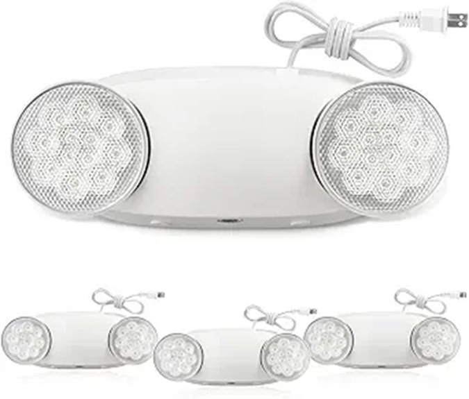FREELICHT 4-Pack Emergency LED Lights with Backup