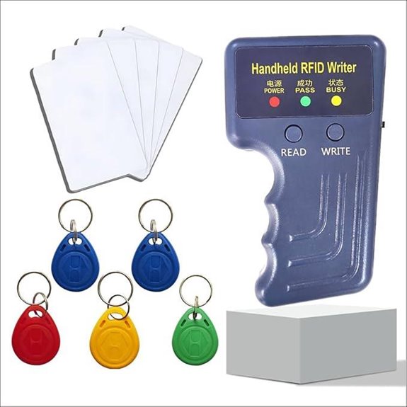 Handheld RFID Reader Writer with Keyfobs and Cards