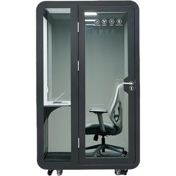 Solo Office Pod with Desk and LED Light